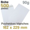Pochettes Blanches - 162 x 229 mm - 90g