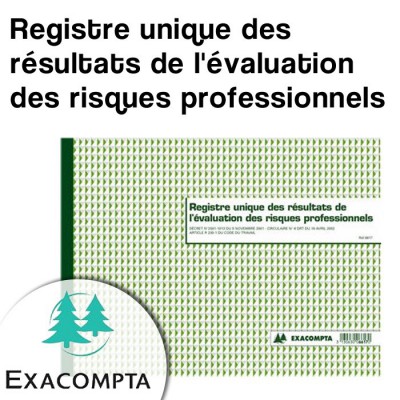 Registre unique des résultats de l'évaluation des risques professionnels - Exacompta