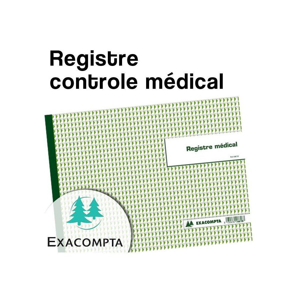 Registre contrôle medical - Exacompta