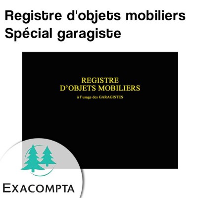 Registre d'objets mobiliers spécial garagiste - Exacompta