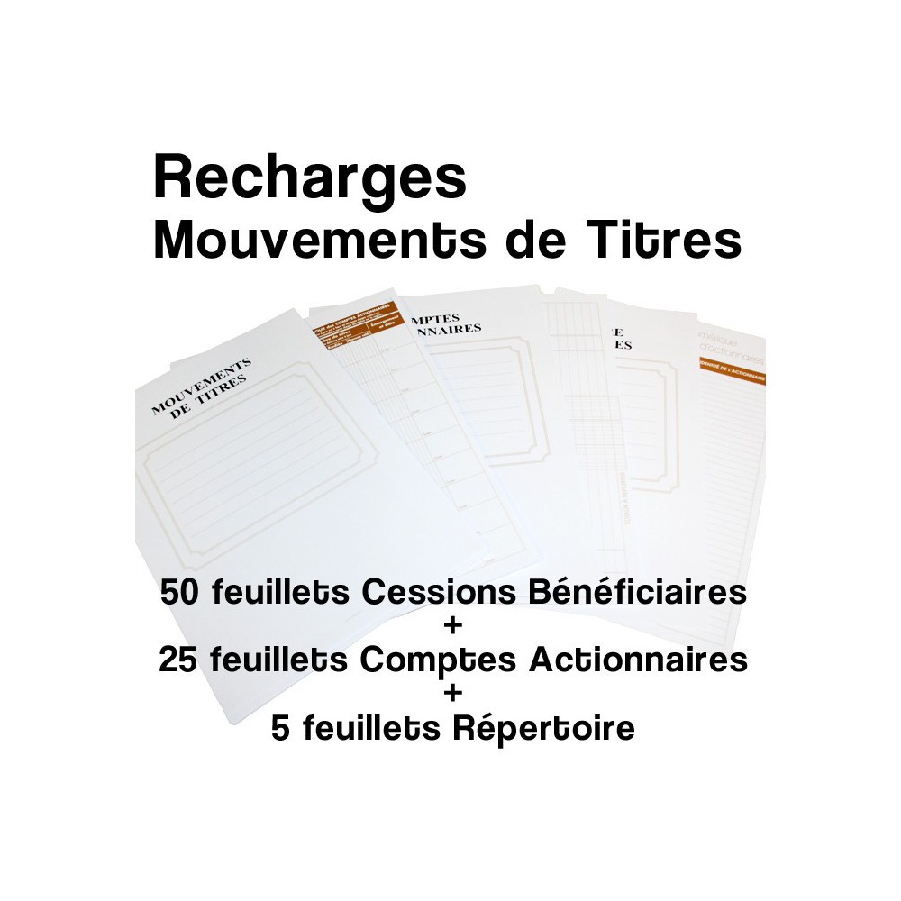 Recharges pour Mouvement de Titres