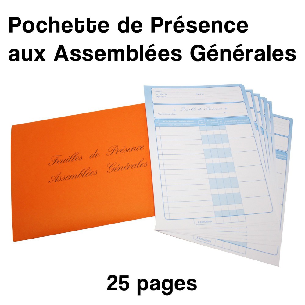 Pochette de Présence aux Assemblées Générales