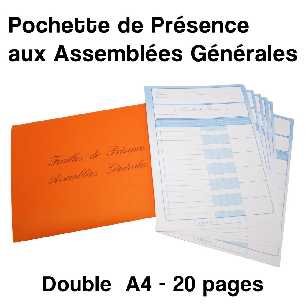 Pochette de Présence aux Assemblées Générales