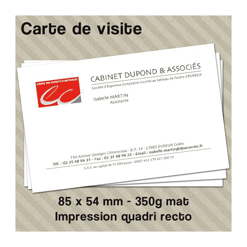 Carte de visite personnalisée