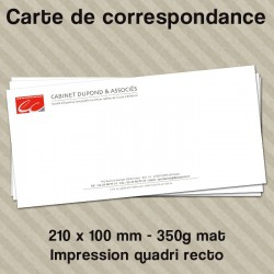 Carte de correspondance personnalisée