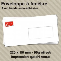 Enveloppe à fenêtre personnalisée