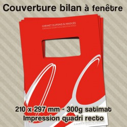 Couverture bilan à fenêtre personnalisée