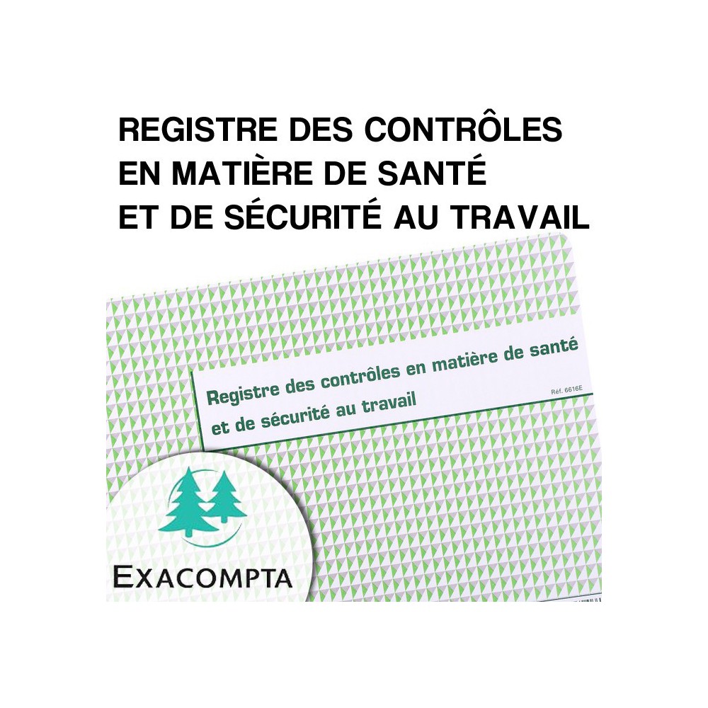 Registre contrôle sécurité - Exacompta