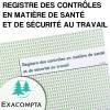 Registre contrôle sécurité - Exacompta