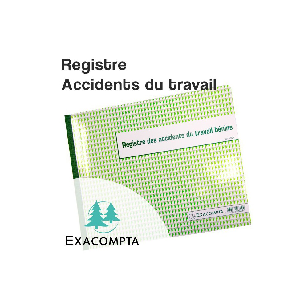 Registre des accidents du travail bénins - Exacompta