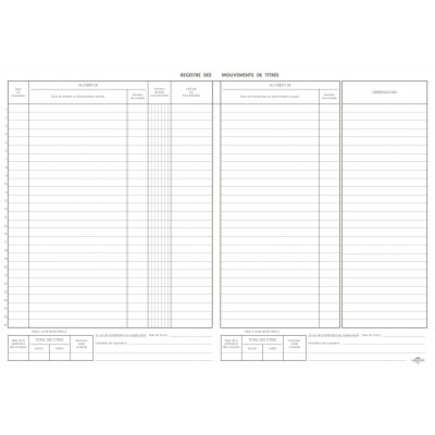 Cahier Mouvements de Titres - ABRIERE