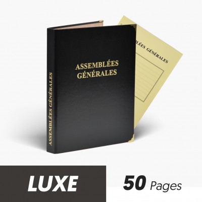 Registres Assemblées Générales 50 pages Luxe
