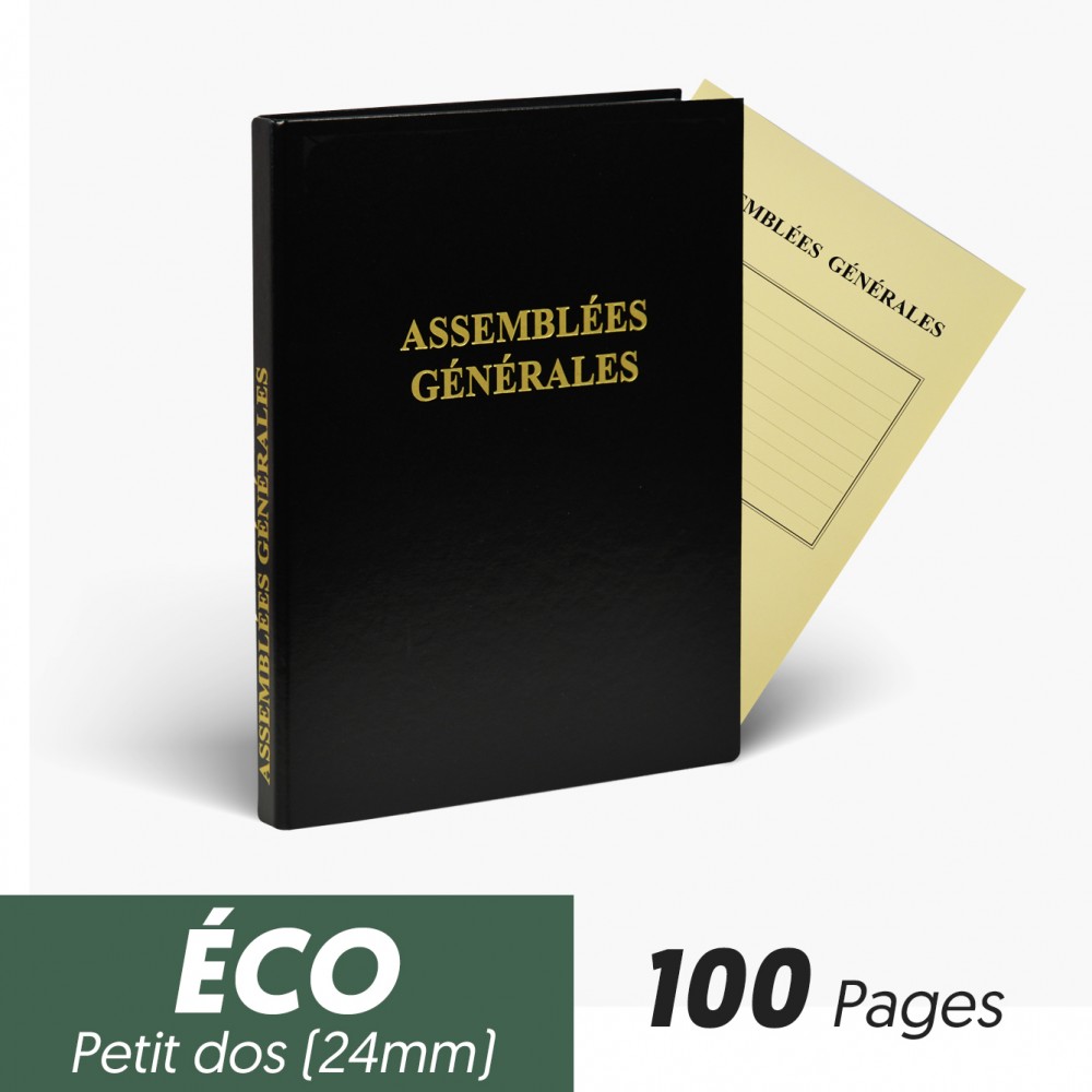 Registres Assemblées Générales 100 pages Eco Petit Dos