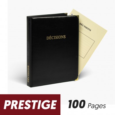Registres Décisions 100 pages Prestige