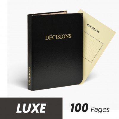 Registre Décisions 100 pages Luxe