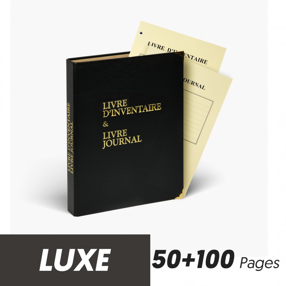 Registres Doubles Journal 50 pages + Inventaire 100 pages Luxe