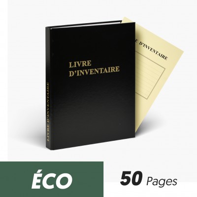 Registres Livre d'Inventaire 50 pages Eco