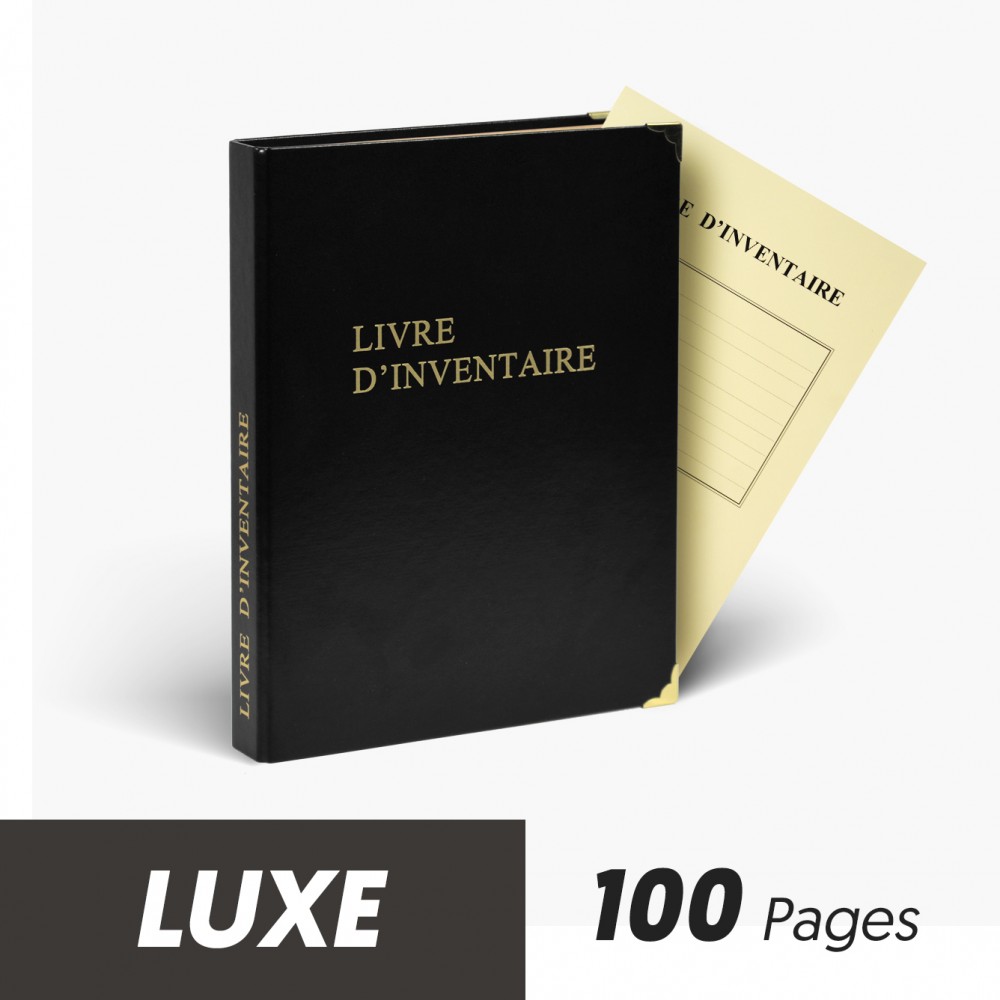 Registres Livre d'Inventaire 100 pages Luxe
