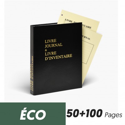 Registres Doubles Journal 50 pages + Inventaire 100 pages Eco
