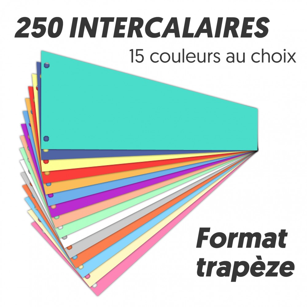 Intercalaires de révision Trapèze Bloc de 250 intercallaires 110 x 235 mm Intercalaires de révision Trapèze Bloc de 250 intercallaires 110 x 235 mm