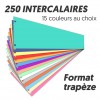 Intercalaires de révision Trapèze Bloc de 250 intercallaires 110 x 235 mm
