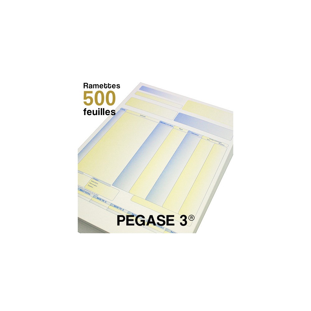 Bulletins de paie - PÉGASE3 - Ramettes de 500 feuilles