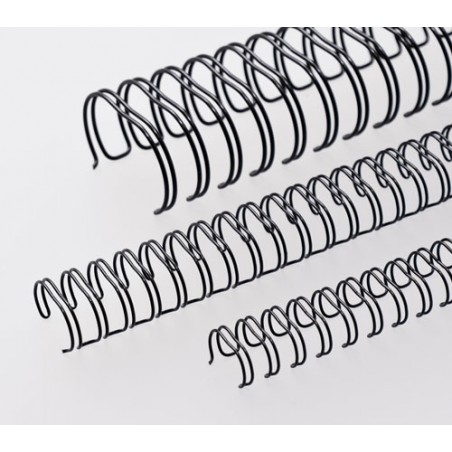 Feuille De Reliure Métallique Métalliques DHP 6mm - Lot De 25 Unités Noires - Etape 5:1 - Pour 30 Feuilles Max Spirales Reliure