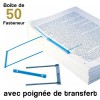 Fasteneur - Entraxe de 8 cm - Boite de 50 Fasteneur bleu + poignée de transfert