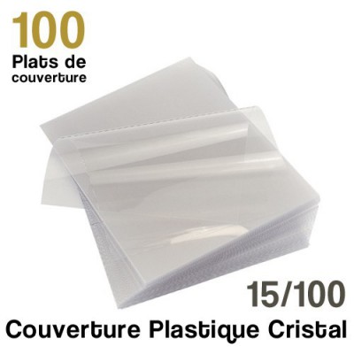 Couverture plastique cristal - 15/100 - Paquet de 100 couvertures