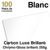 Carton Luxe Brillant - 250g - Paquet de 100 plats de couvertures