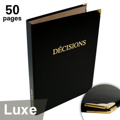 Registres Décisions de l'Associé Unique 50 pages Luxe