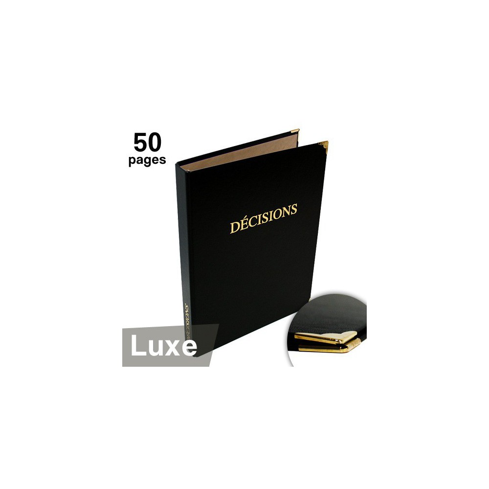 Registres Décisions de l'Associé Unique 50 pages Luxe