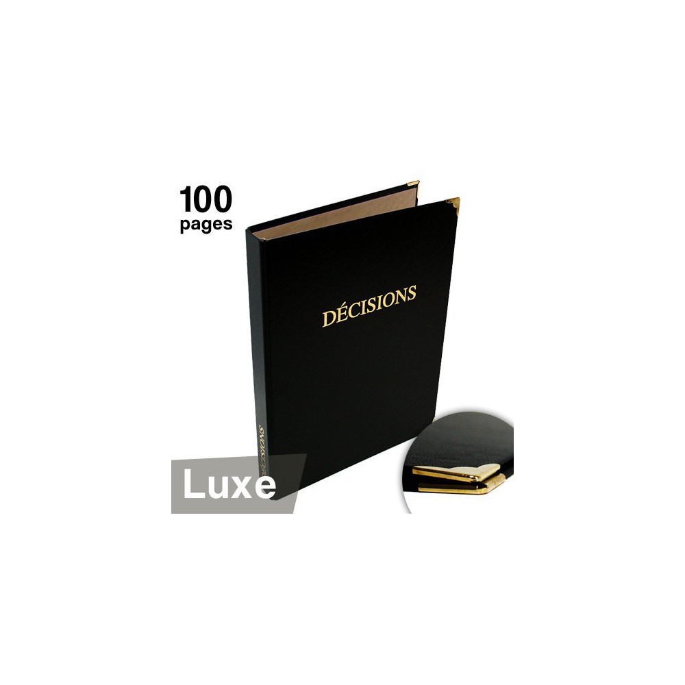 Registres Décisions de l'Associé Unique 100 pages Luxe