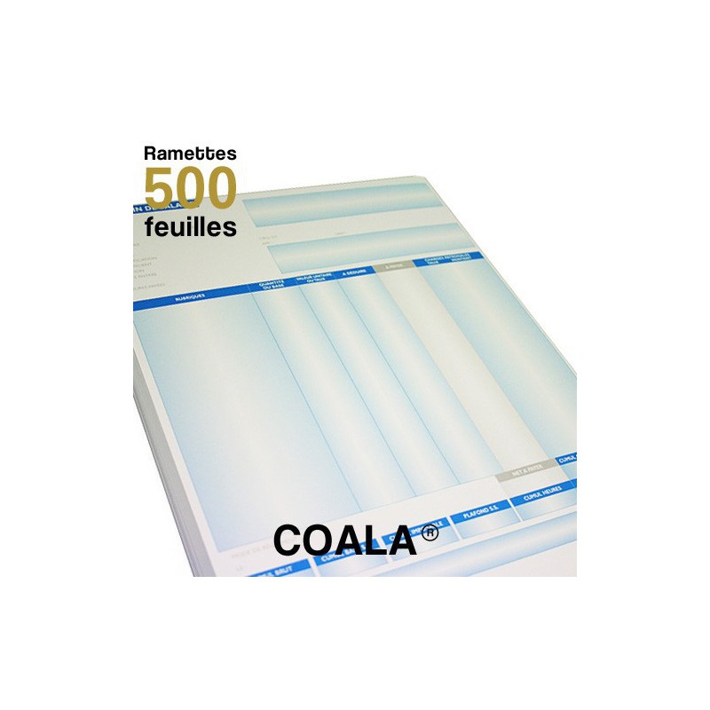 Bulletins de paie - COALA - Ramettes de 500 feuilles