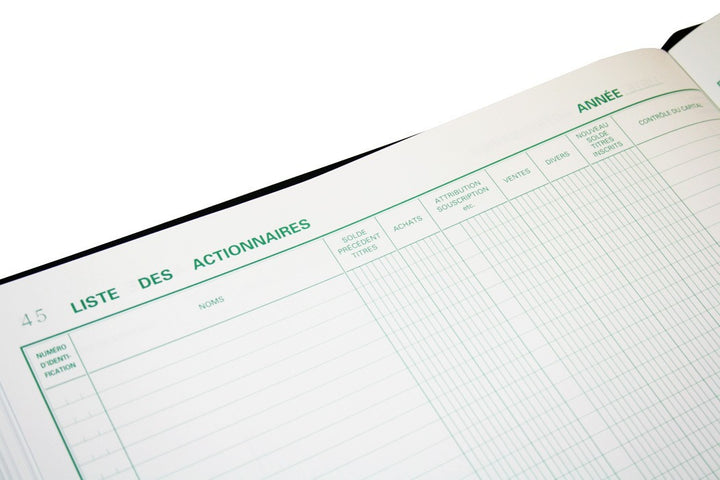 Registre Mouvements de Titres - Exacompta