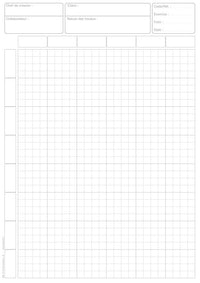 Feuilles de travail 6 colonnes carreaux, bloc audit de 100 Feuilles