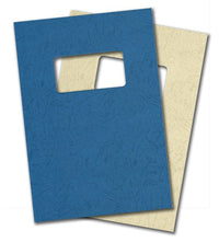 Carton Grain Cuir + fenêtre 50x100 mm - 230 g - Paquet de 100 plats de couverture