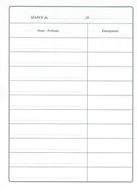 Recharges 50 pages pour Registre de Présence