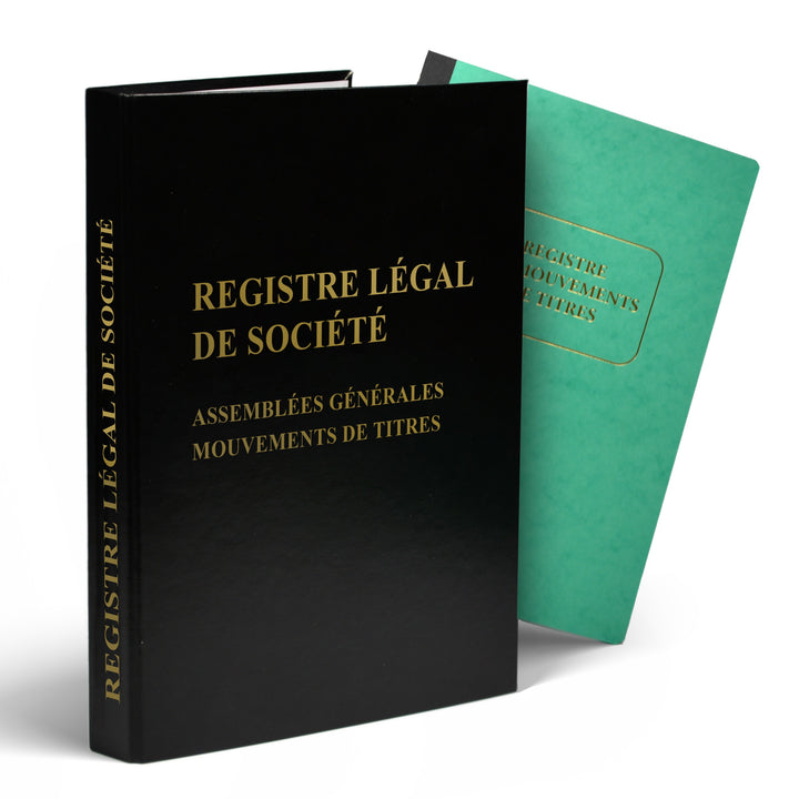Registre Légal de Société + cahier Mouvements de Titres