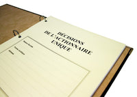Registre Décisions 100 pages Luxe - Titres au choix