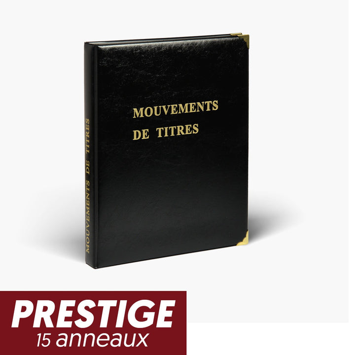 Registre Mouvements de titres Prestige 15 anneaux