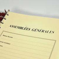 Registre Assemblées Générales 100 pages Prestige 15 anneaux