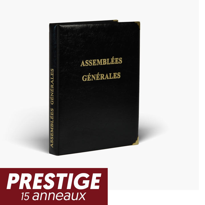 Registre Assemblées Générales 100 pages Prestige 15 anneaux