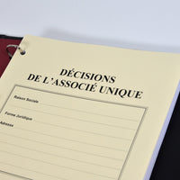 Registre Décisions 100 pages Prestige - Titres au choix