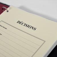 Registre Décisions 100 pages Prestige - Titres au choix