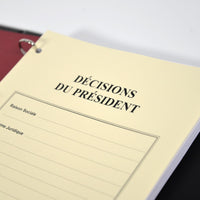 Registre Décisions 100 pages Prestige - Titres au choix