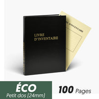 Registres Livre d'Inventaire 100 pages Eco Petit Dos