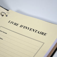 Registre Livre Inventaire 100 pages Luxe