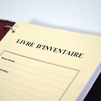 Registre Livre Inventaire 100 pages Prestige