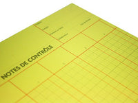 Note de Contrôle - 4 colonnes rayés - 5 Blocs de 100 Feuilles